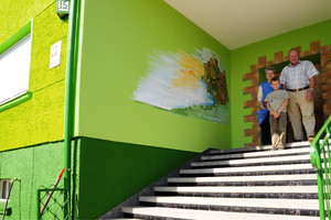 Sołtys wsi Jasień Bronisław Michalak z żoną Marią i wnukiem Kubą. 